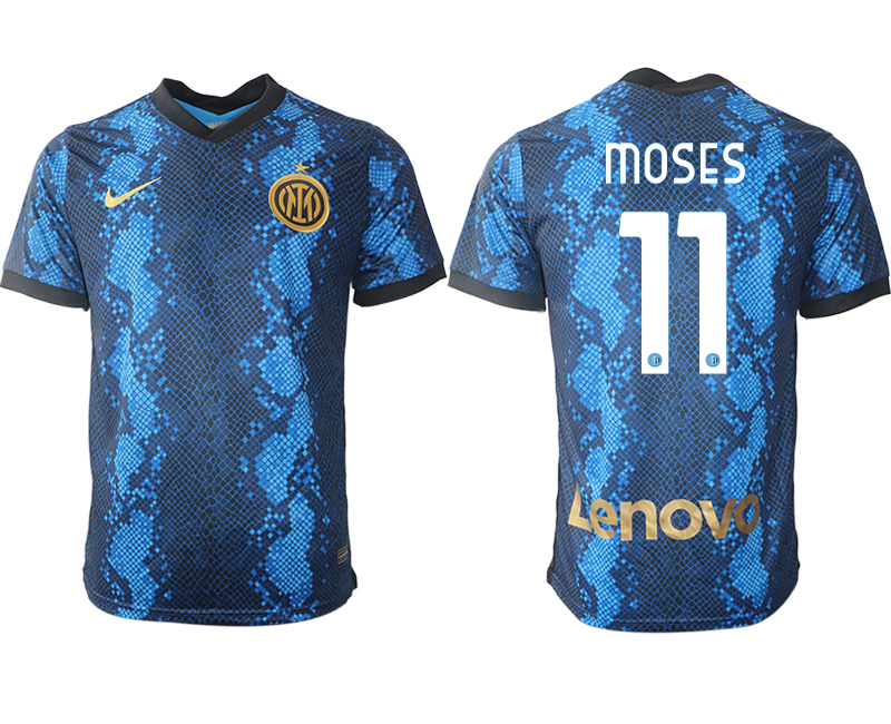 Men 2021-2022 Club Inter Milan home blue aaa versio #11 Nike Soccer Jersey